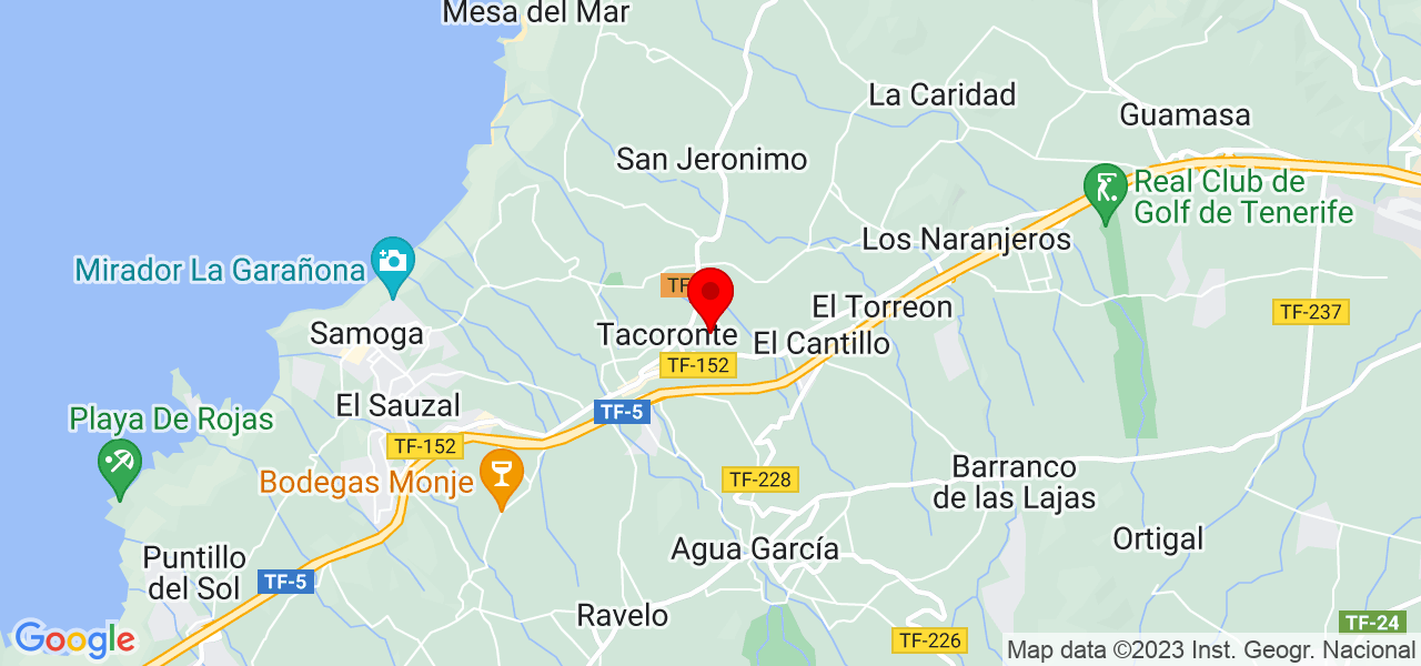 Mercer&iacute;a chenyl - Islas Canarias - Tacoronte - Mapa