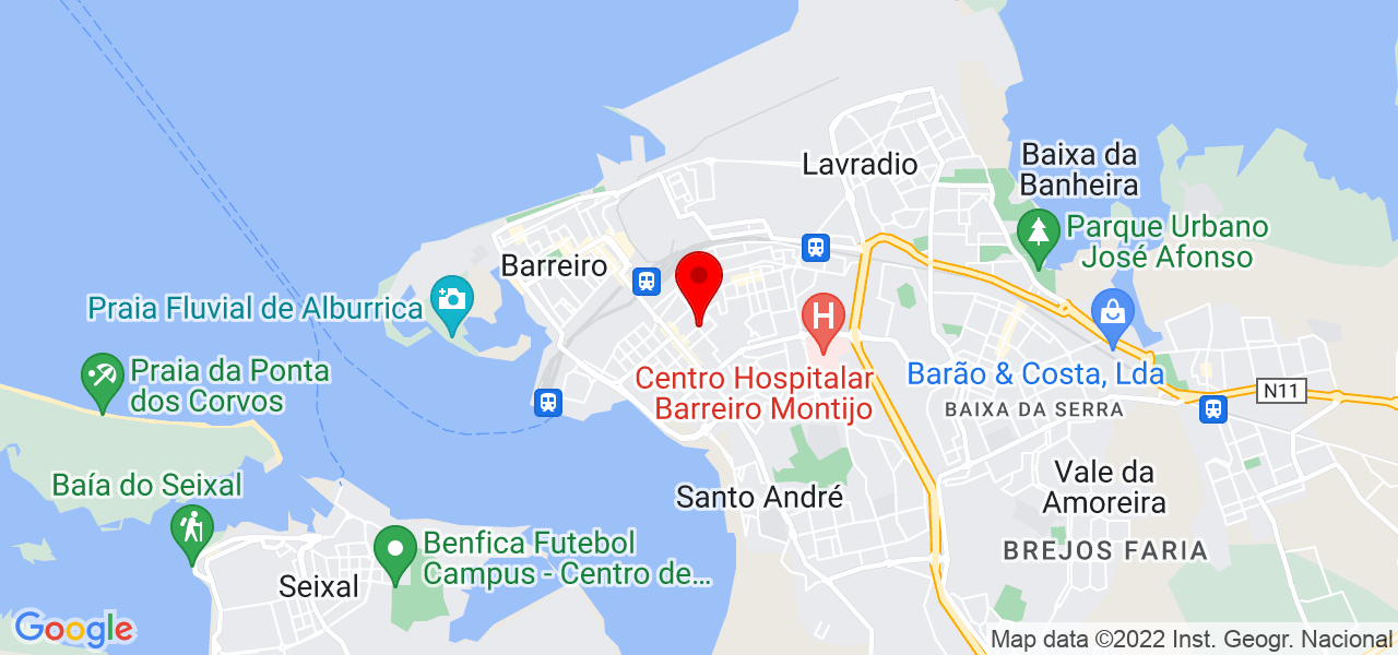 Caroline Peixoto - Setúbal - Barreiro - Mapa