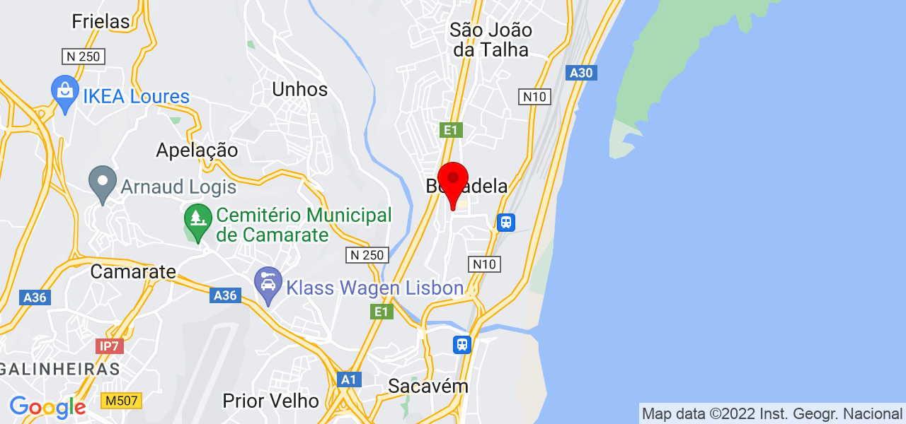 Nat&aacute;lia Dobavkina - Lisboa - Loures - Mapa