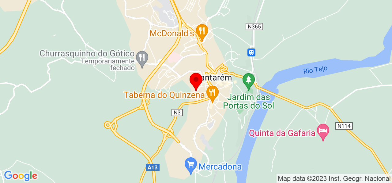 King Brilho - Santarém - Santarém - Mapa