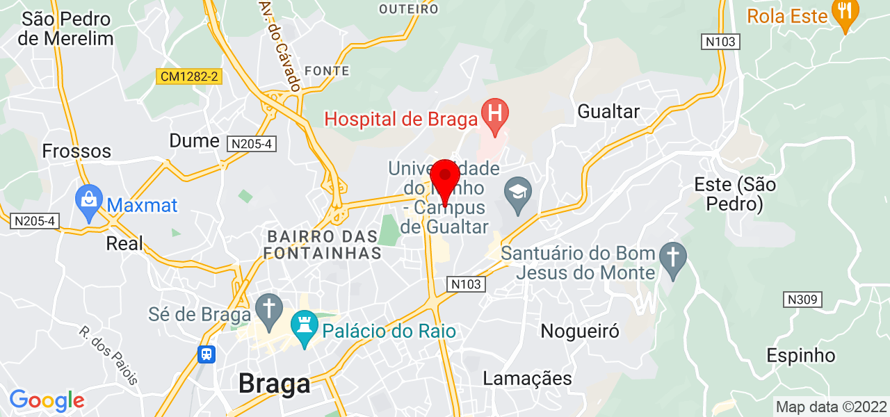 Thiago Dutra - Braga - Braga - Mapa