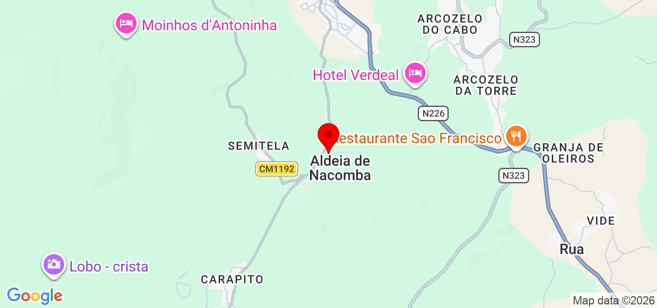 Cimitipolo - Viseu - Moimenta da Beira - Mapa