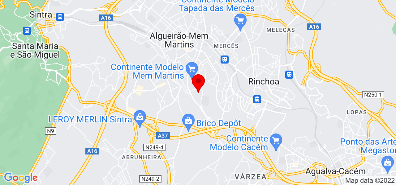 Sabrina Pereira - Lisboa - Sintra - Mapa