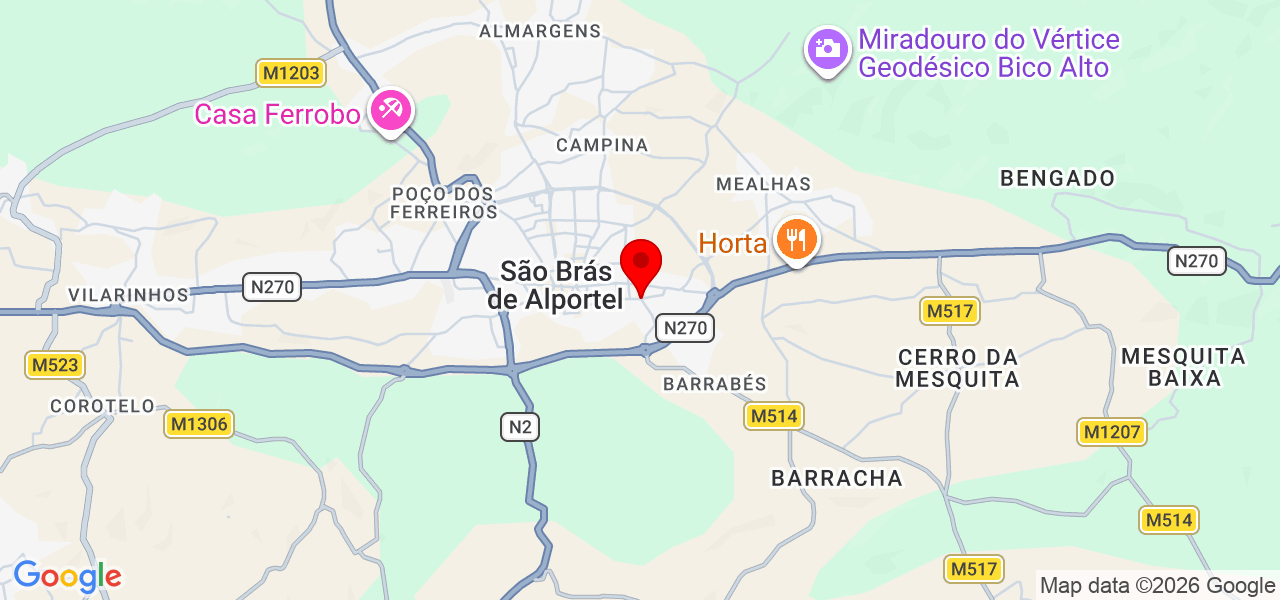 Jorge Alves - Faro - São Brás de Alportel - Map