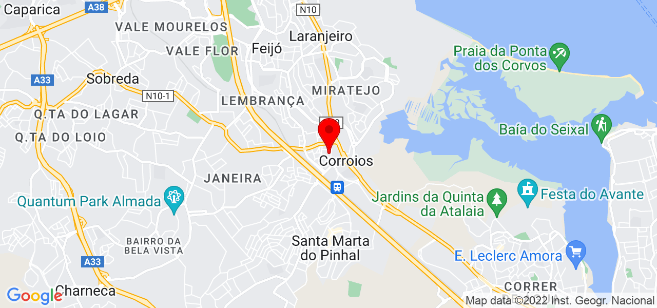 Pereira - Setúbal - Seixal - Mapa