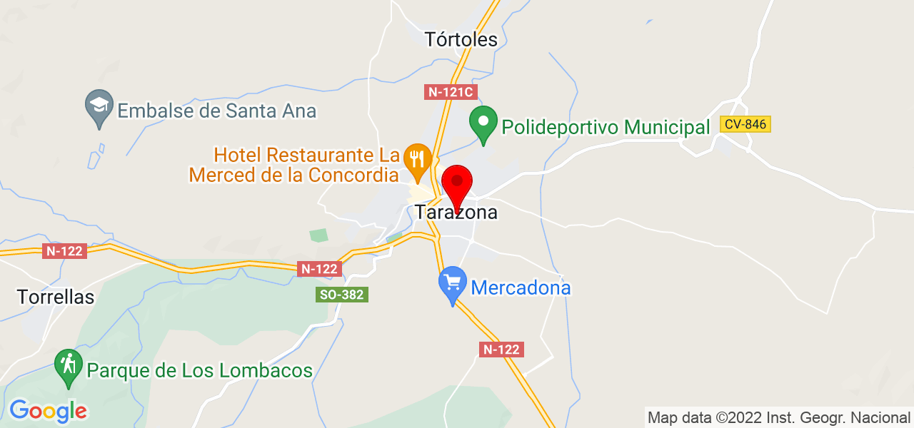 Rosa - Aragón - Tarazona - Mapa
