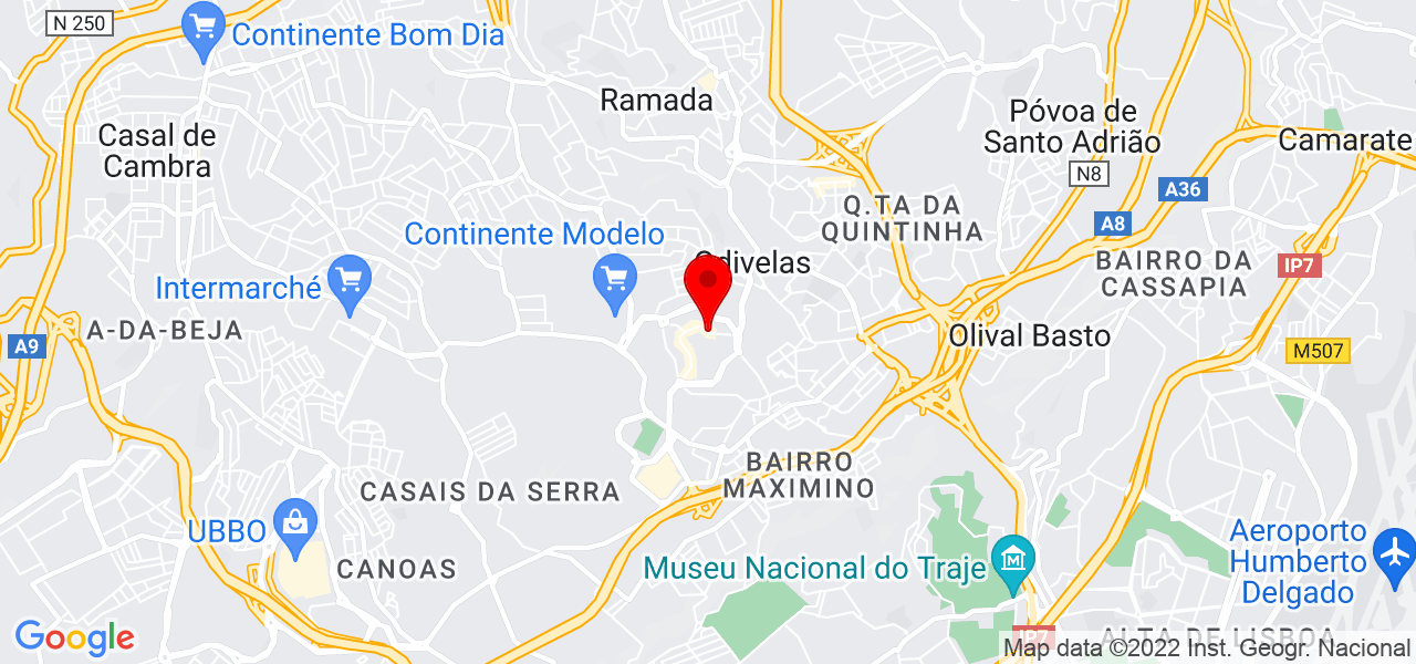 Nuno Neves - Lisboa - Odivelas - Mapa