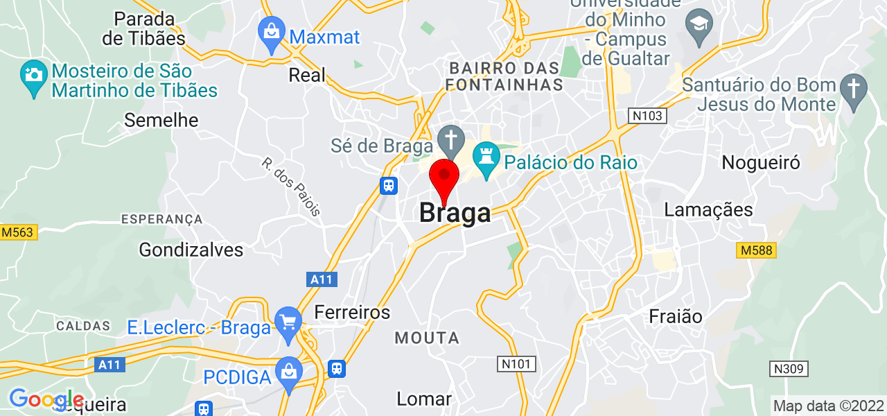 Maria de Lurdes Rodrigues - Braga - Guimarães - Mapa