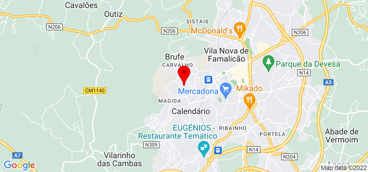 Sara Ferreira limpezas - Braga - Vila Nova de Famalicão - Mapa