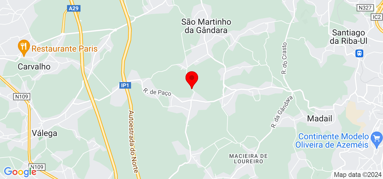 Andreza silva - Aveiro - Oliveira de Azeméis - Mapa