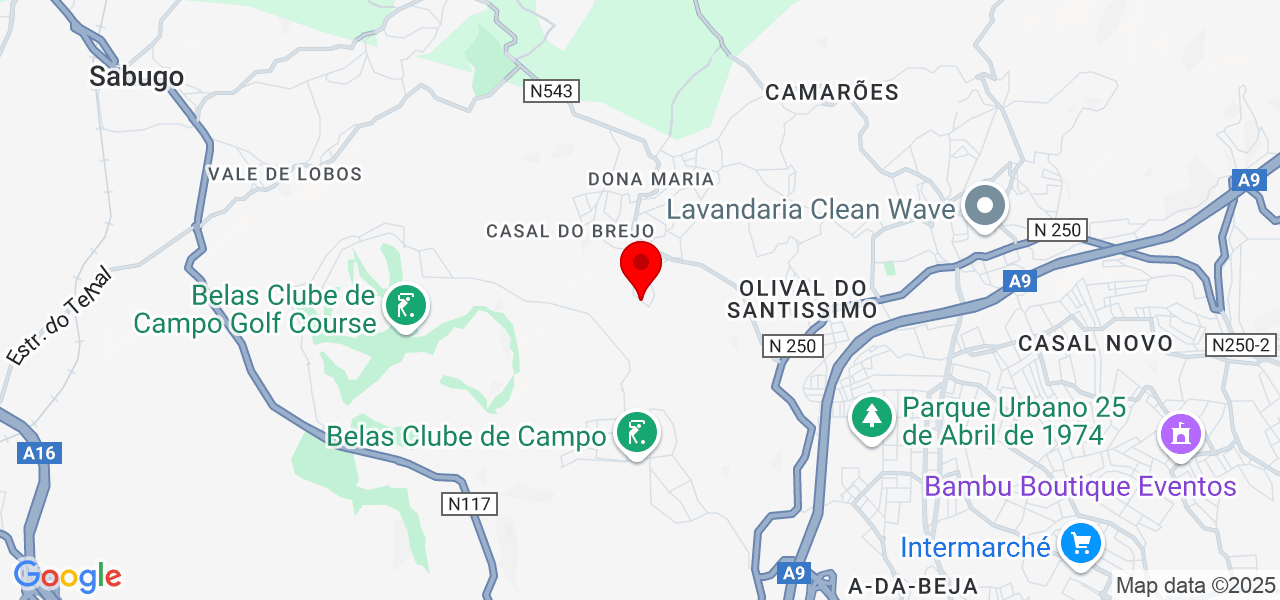 BIOMURIS- CONTROLO DE PRAGAS, LDA - Lisboa - Sintra - Mapa