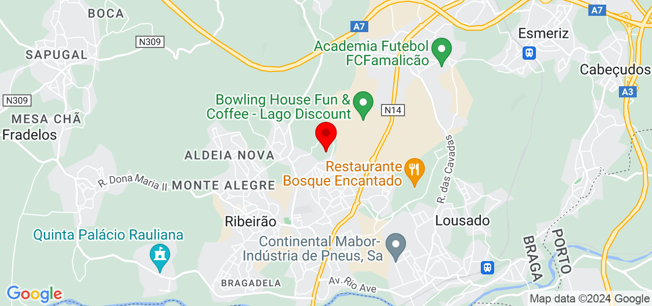 Andr&eacute; - Braga - Vila Nova de Famalicão - Mapa