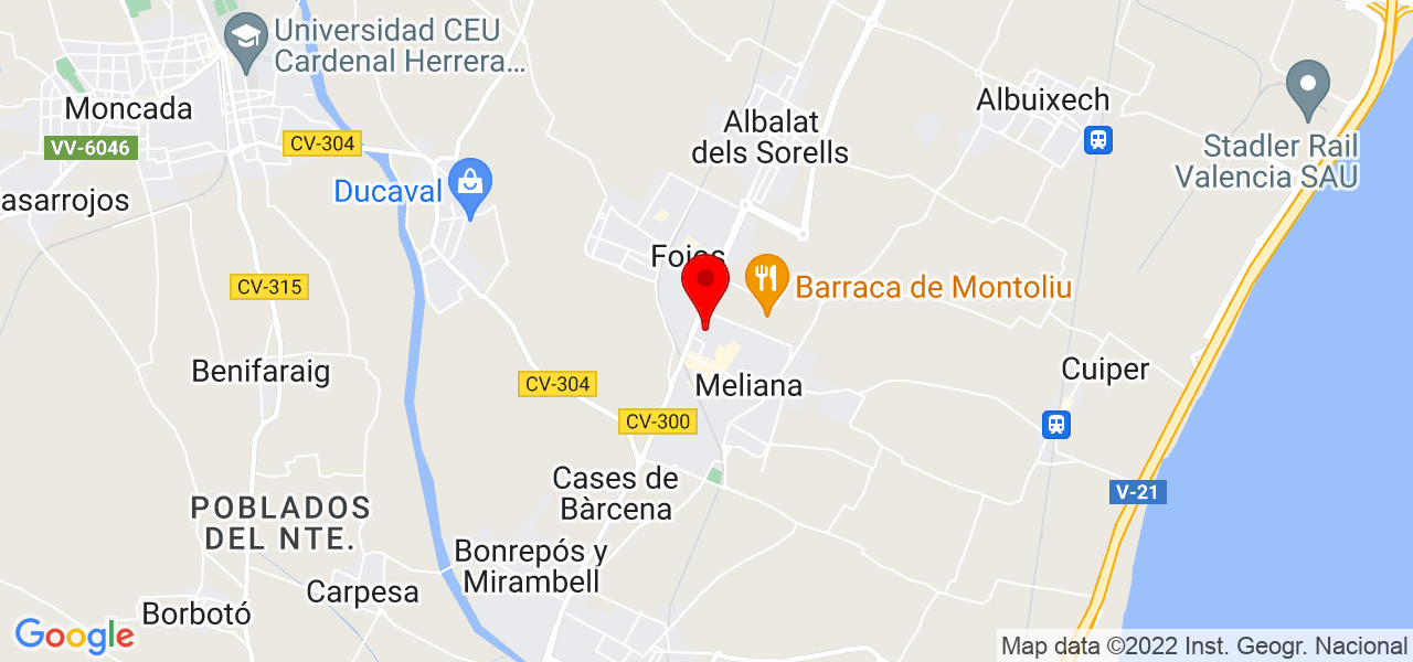 Luz Marina - Comunidad Valenciana - Meliana - Mapa