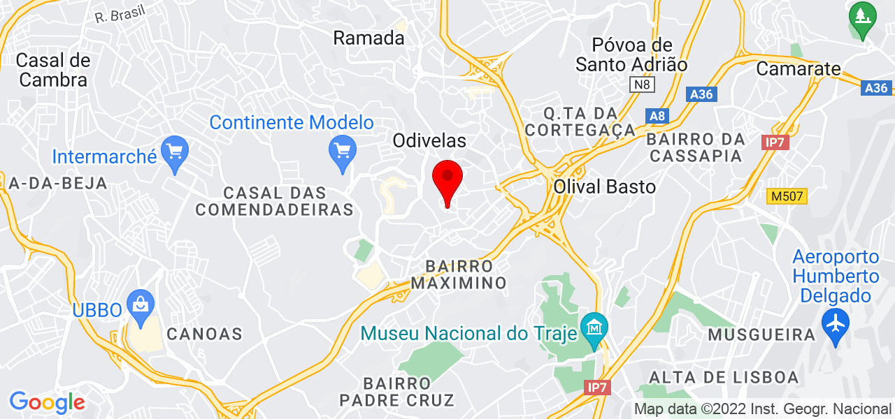 Diogo Manuel Jorge Costa - Lisboa - Odivelas - Mapa