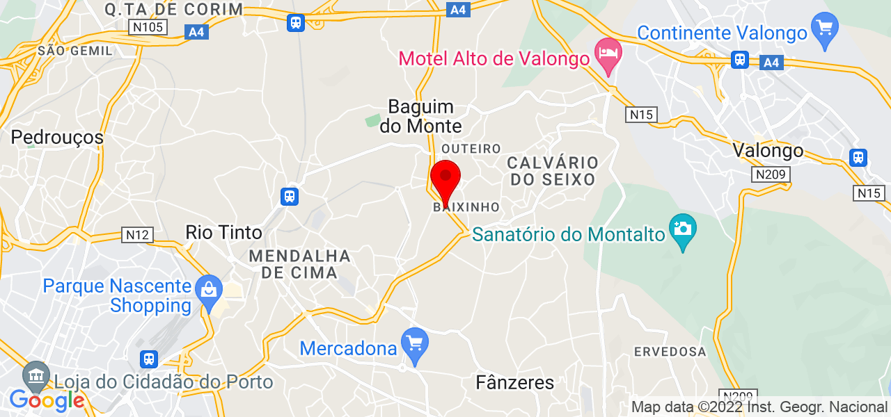 Power Wall empresa de instalações elétricas - Porto - Gondomar - Map