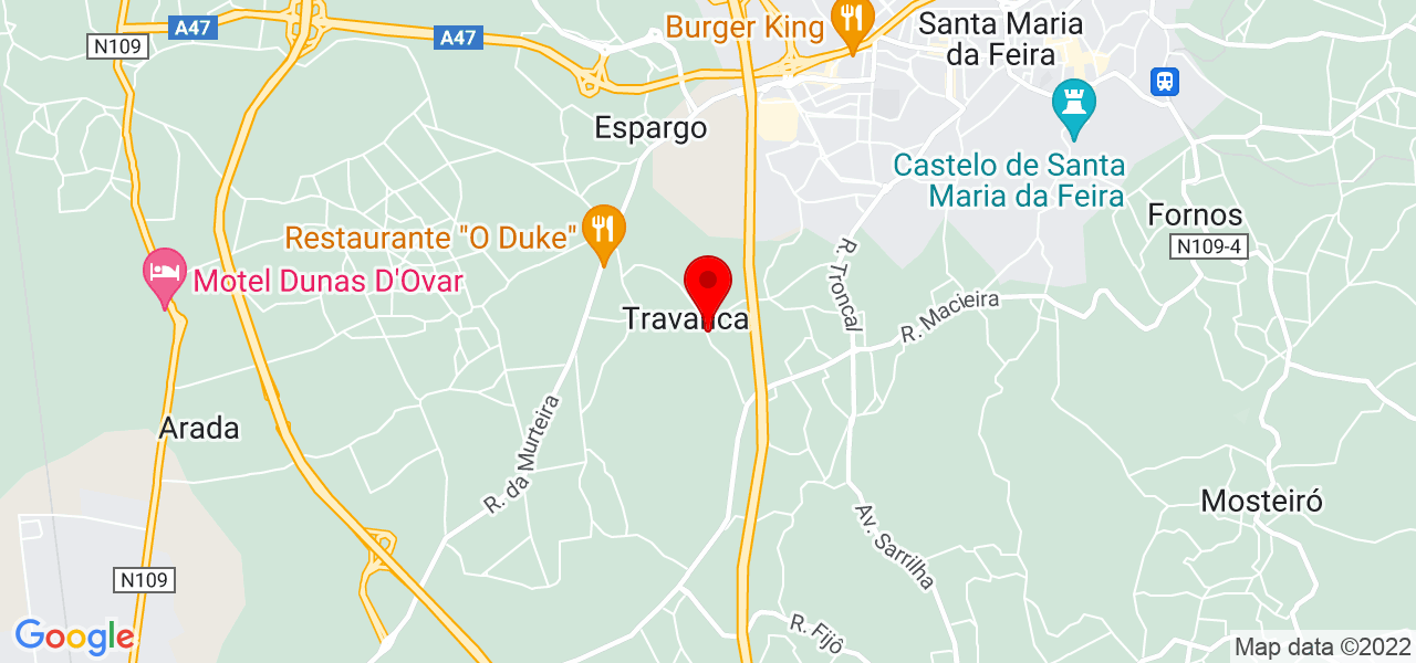 Patr&iacute;cia Azevedo - Aveiro - Santa Maria da Feira - Mapa