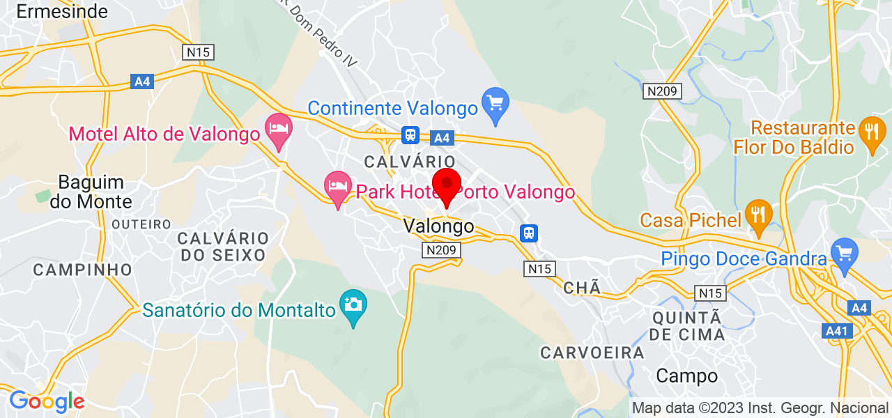 Clinica APG - Apoio Psicol&oacute;gico Gerontol&oacute;gico - Porto - Valongo - Mapa