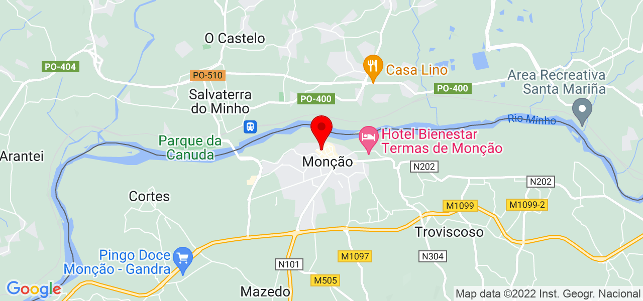 Mundo dos Bal&otilde;es - Viana do Castelo - Monção - Mapa