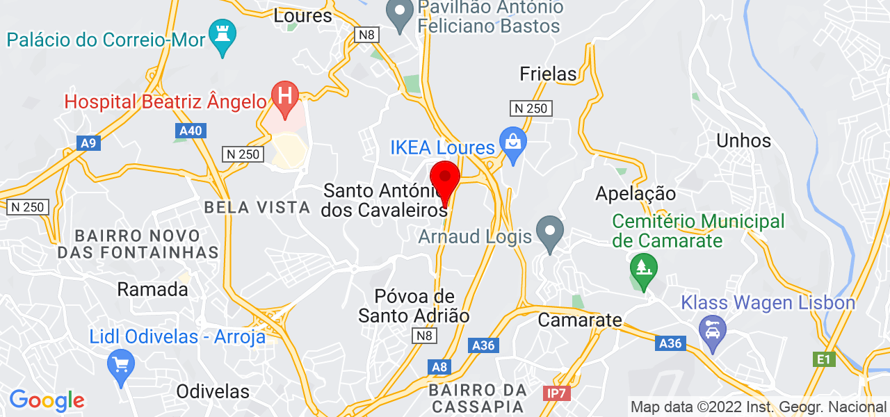 Paula Lu&iacute;s - Lisboa - Loures - Mapa