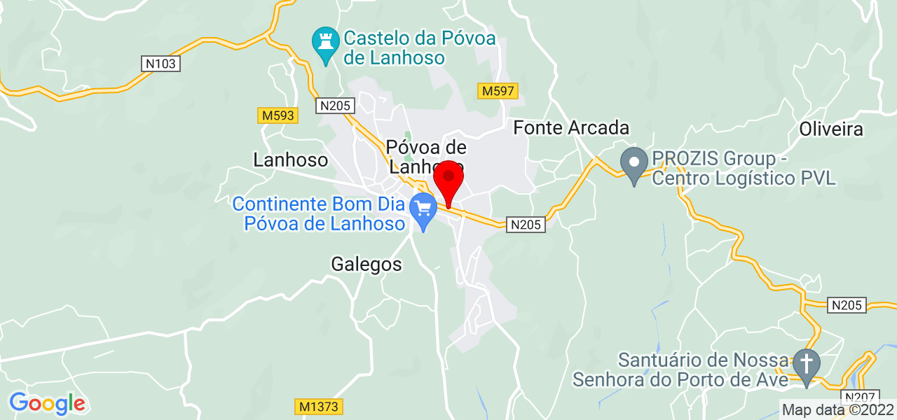 Organizadora de Eventos P&oacute;voa de Lanhoso - Braga - Póvoa de Lanhoso - Mapa