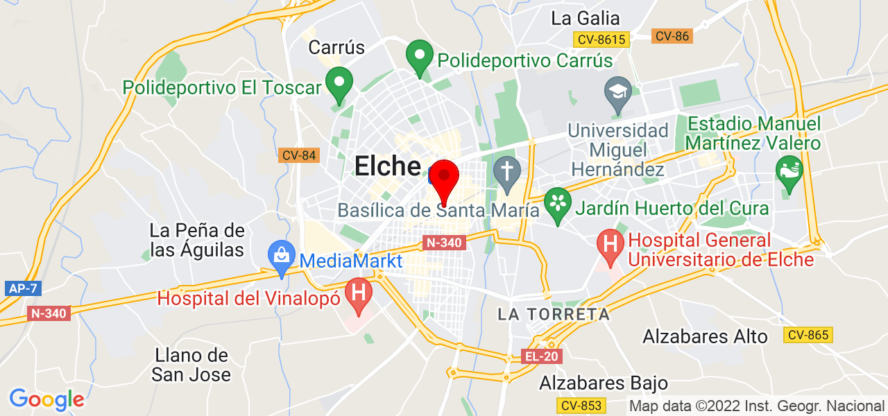Blgstudio - Comunidad Valenciana - Elche/Elx - Mapa
