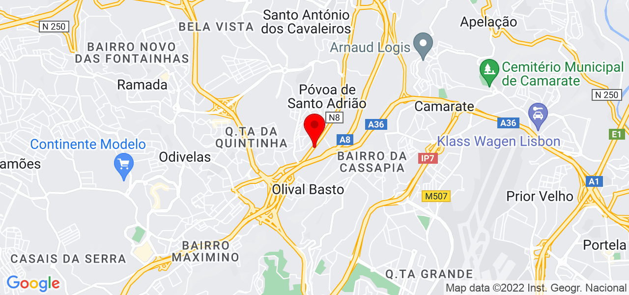 Ovídio Rodrigues - Lisboa - Odivelas - Map