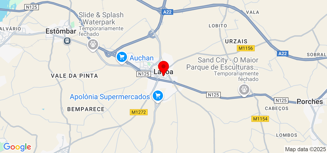 CRC Piscinas - Faro - Lagoa - Karte