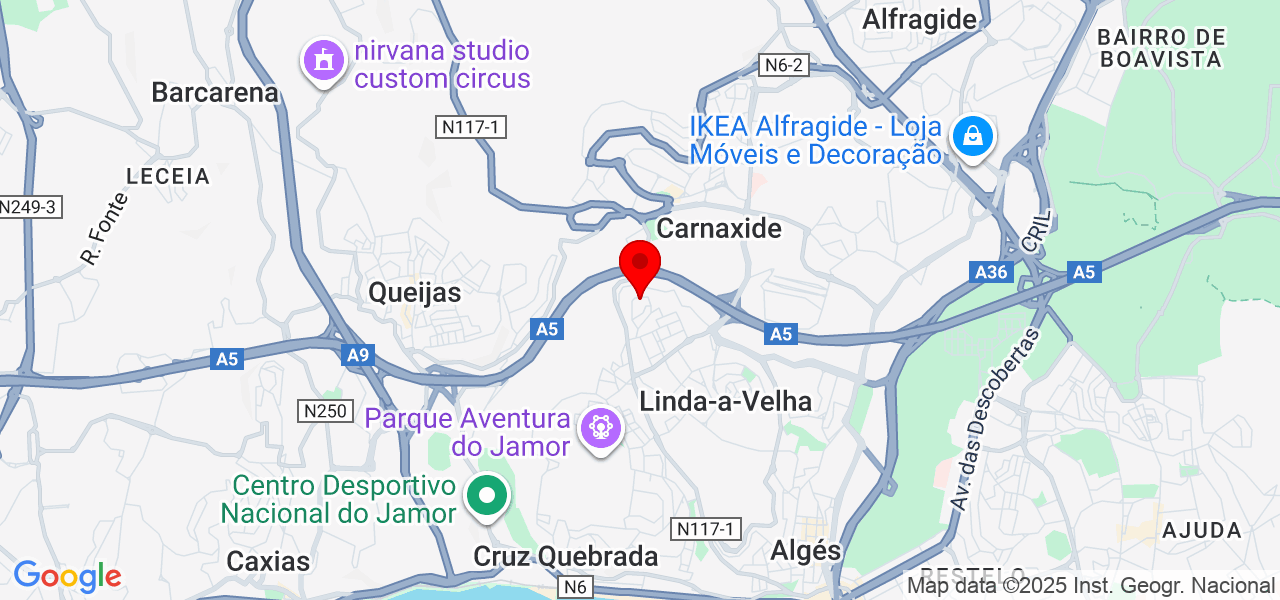 Joana pinturas - Lisboa - Oeiras - Mapa