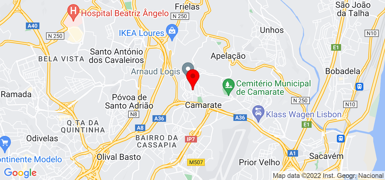 Remy Bragan&ccedil;a - Lisboa - Loures - Mapa