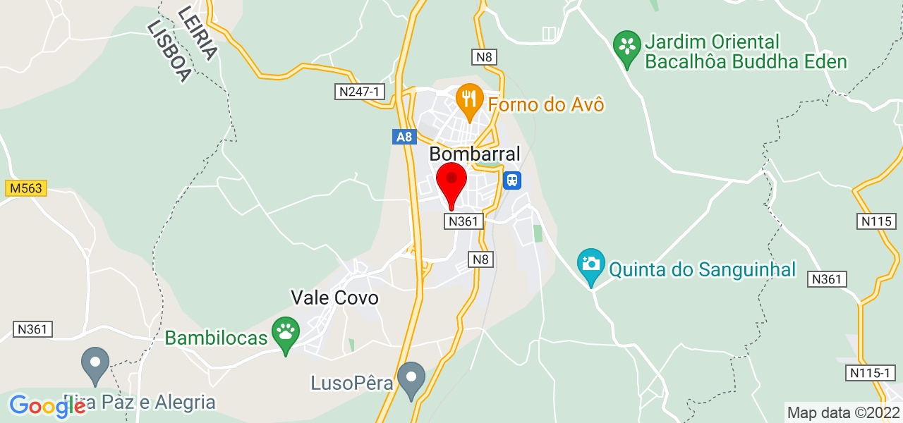 Águas Sublimes - Leiria - Bombarral - Mapa