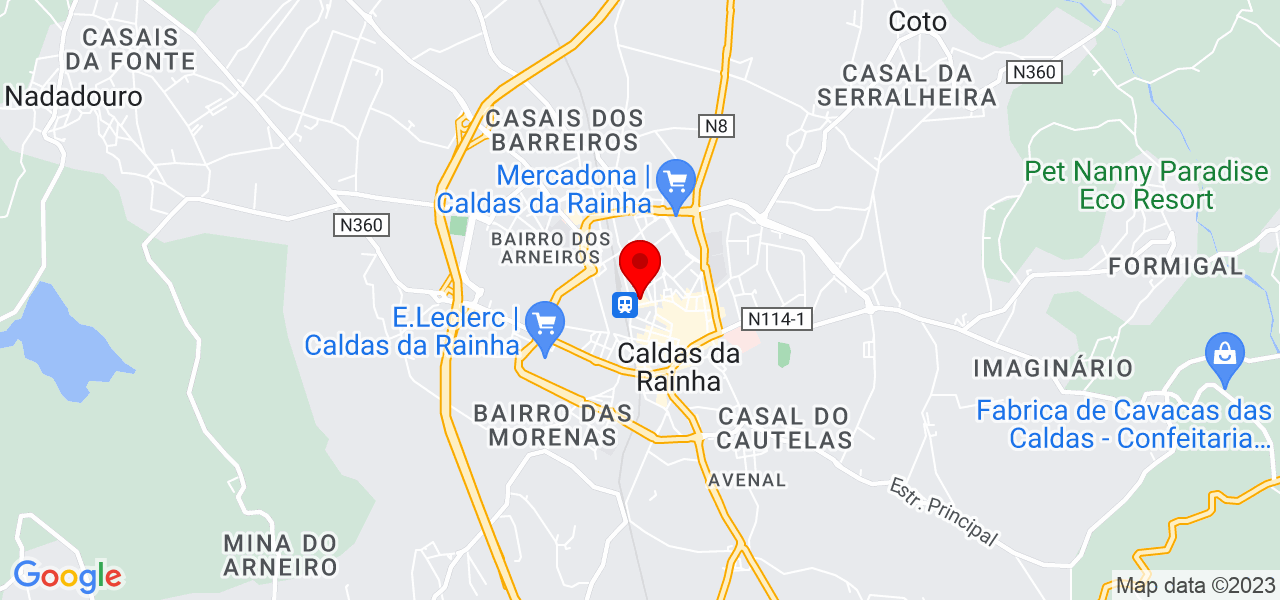 Vit&oacute;ria Castro - Leiria - Caldas da Rainha - Mapa