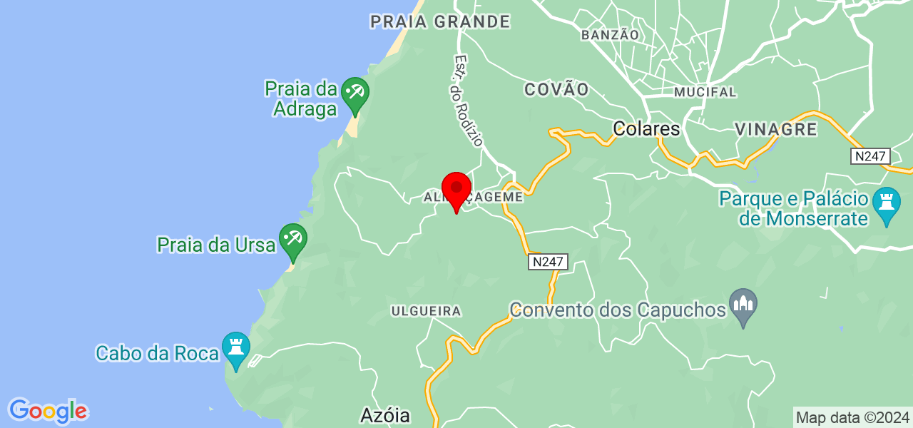 Madeira do Cabo - Lisboa - Sintra - Mapa