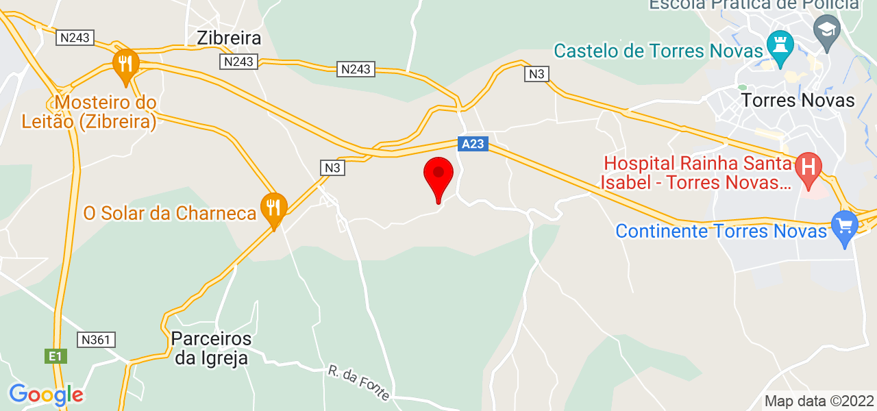 Mariana Castelo Branco - Santarém - Torres Novas - Mapa