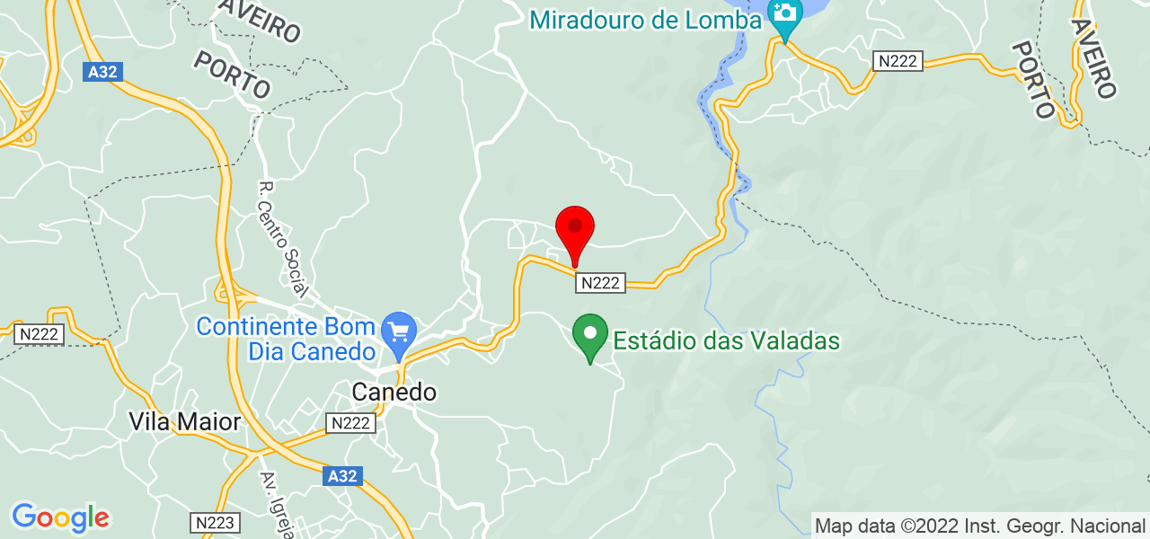Amorim - Aveiro - Santa Maria da Feira - Mapa