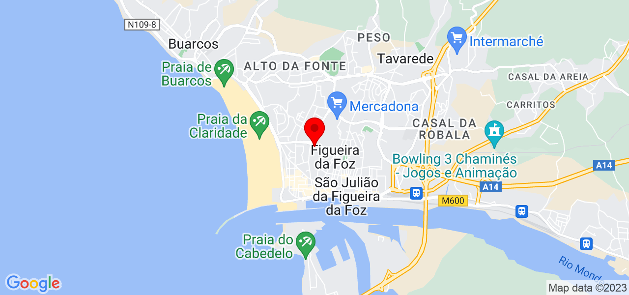 Zelia Limpezas &amp; Arrumos - Coimbra - Figueira da Foz - Mapa