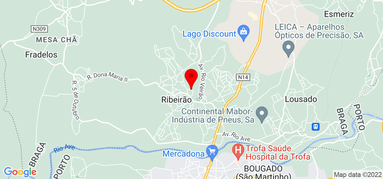 Pedro Couto - Braga - Vila Nova de Famalicão - Mapa