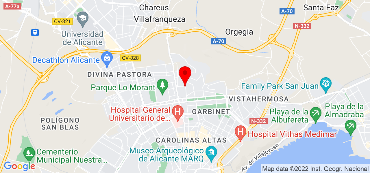 Sandra - Comunidad Valenciana - Alicante/Alacant - Mapa