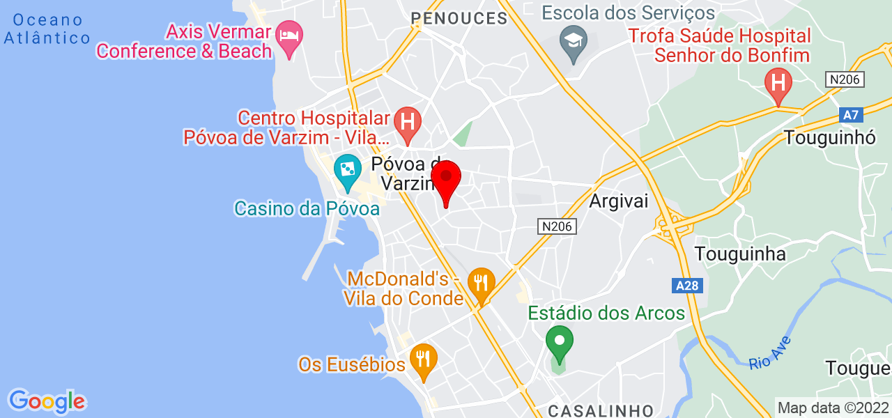 Veiga Coelho Engenharia - Porto - Póvoa de Varzim - Mapa