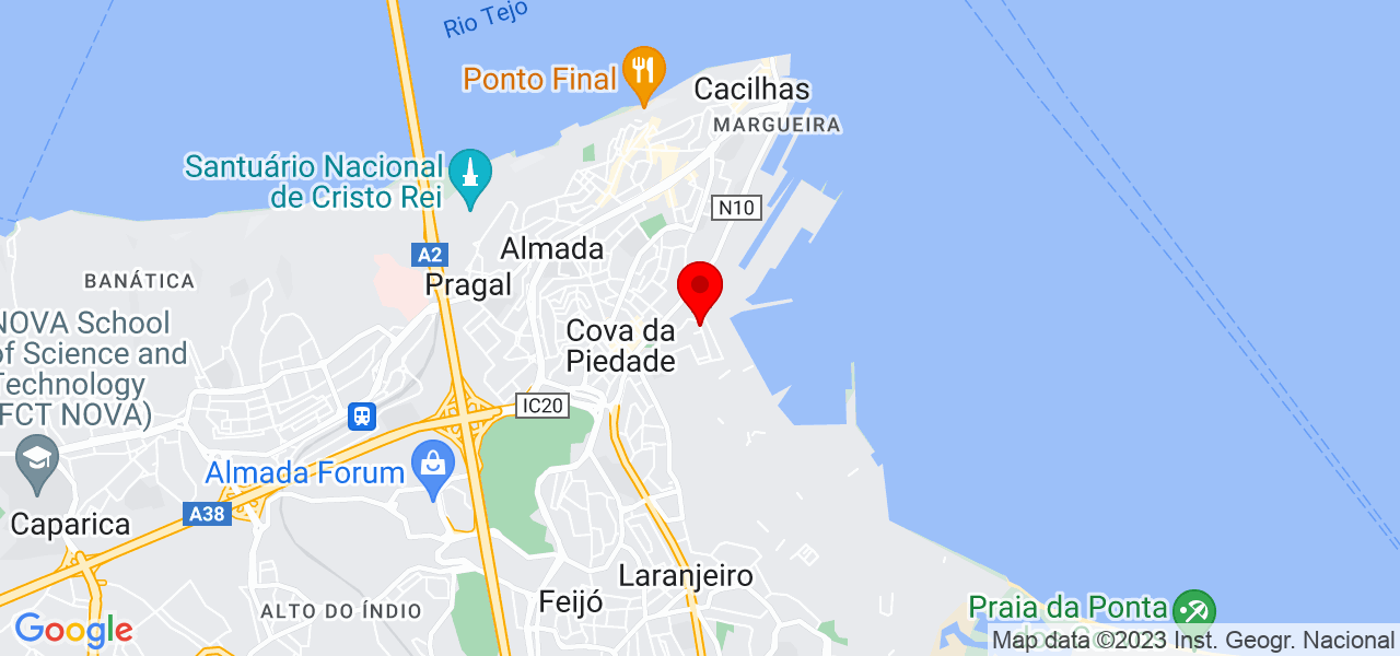 Cristina - Setúbal - Almada - Mapa