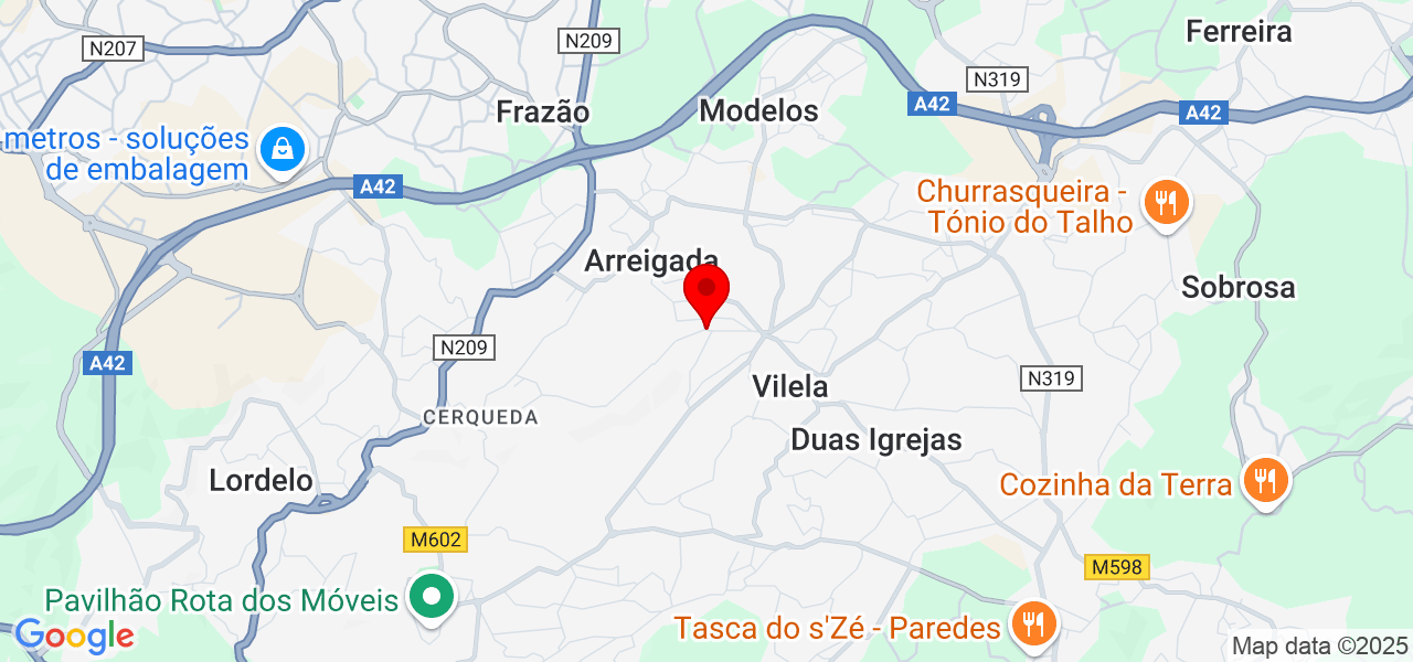 Ajcfconstru&ccedil;oes - Porto - Paços de Ferreira - Map