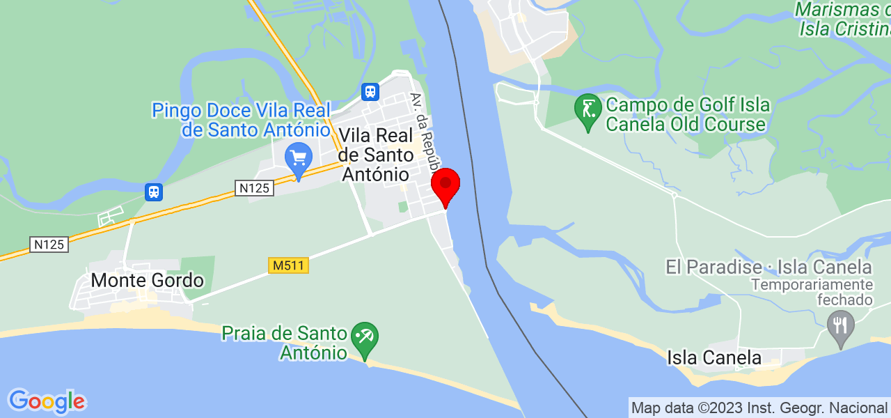Tania Bandeira - Faro - Vila Real de Santo António - Mapa