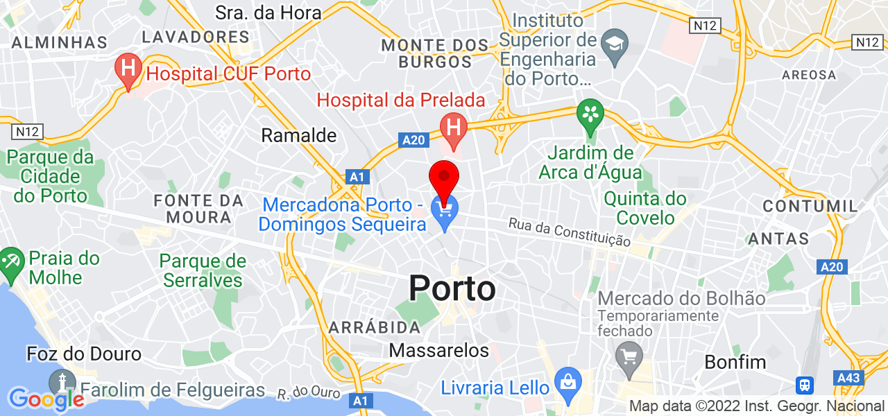 S&eacute;rgio Silva Professor de m&uacute;sica - Porto - Porto - Mapa