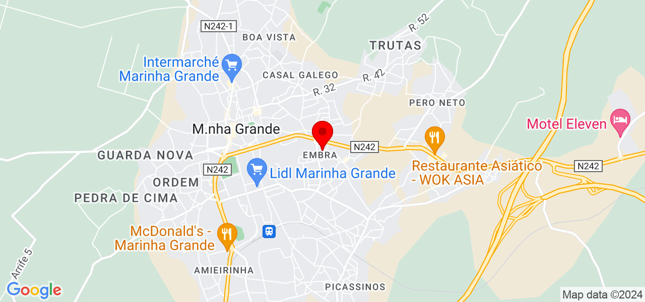 Day cuidadora de Pets - Leiria - Marinha Grande - Mapa