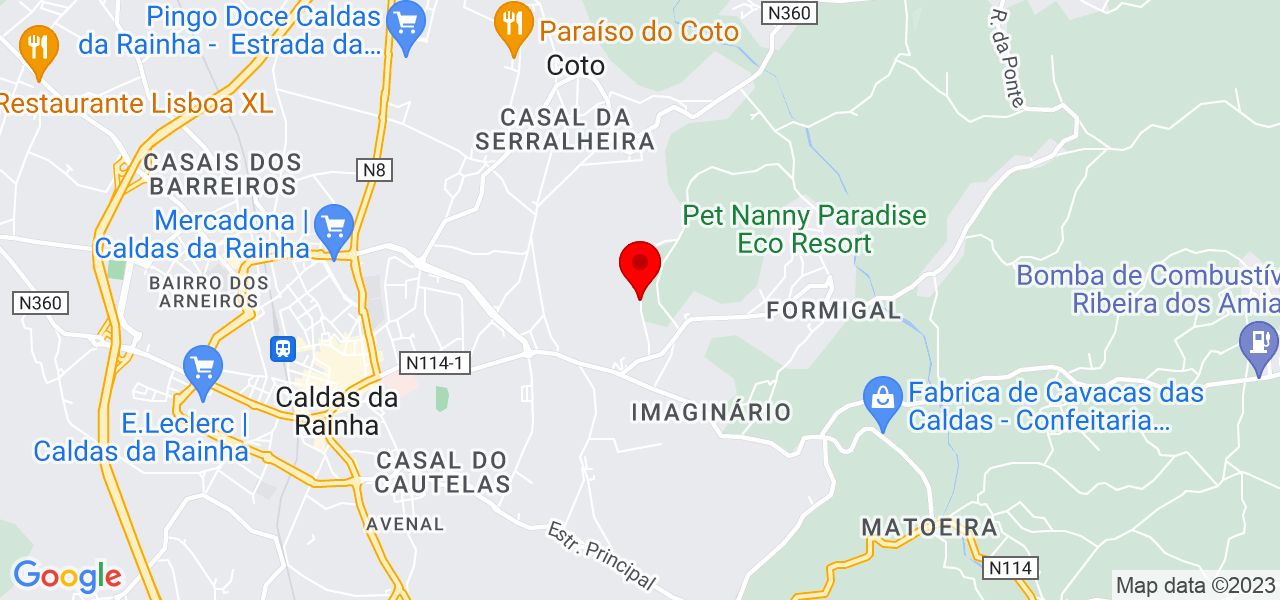 In&ecirc;s Mendon&ccedil;a - Leiria - Caldas da Rainha - Mapa