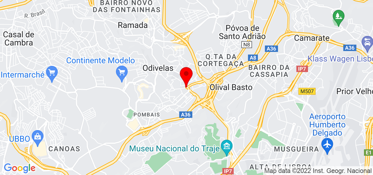 Irm&atilde;os &agrave; Obra - Lisboa - Odivelas - Mapa