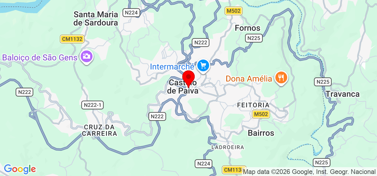 Douro Marketing - Aveiro - Castelo de Paiva - Mapa