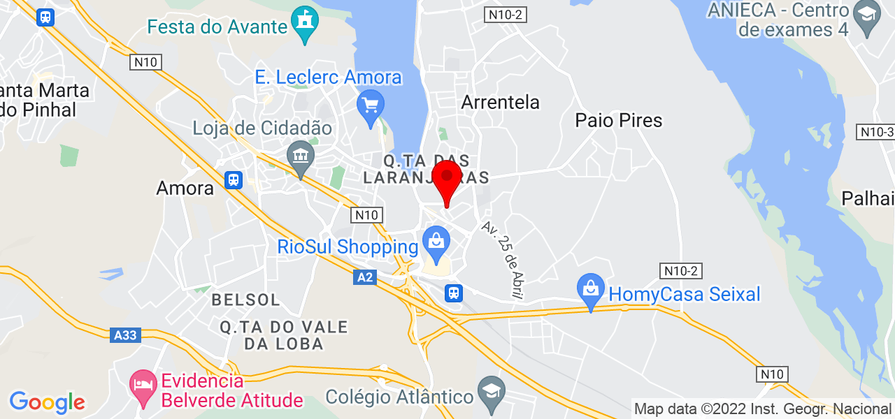 Le&oacute;nia Charneca ( Lia ) - Setúbal - Seixal - Mapa
