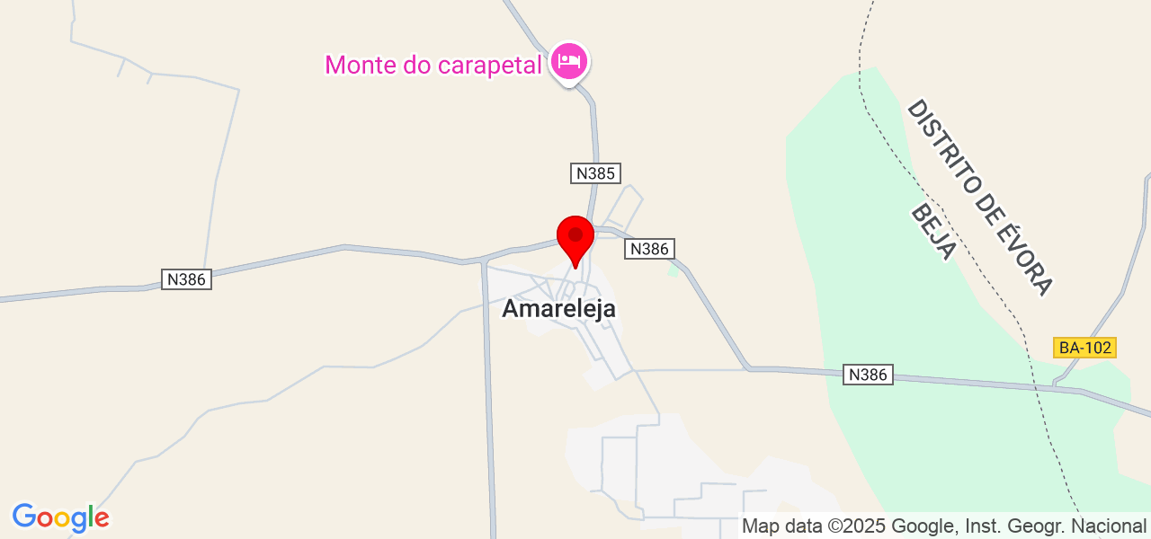 Ana Arsénio - Beja - Moura - Mapa