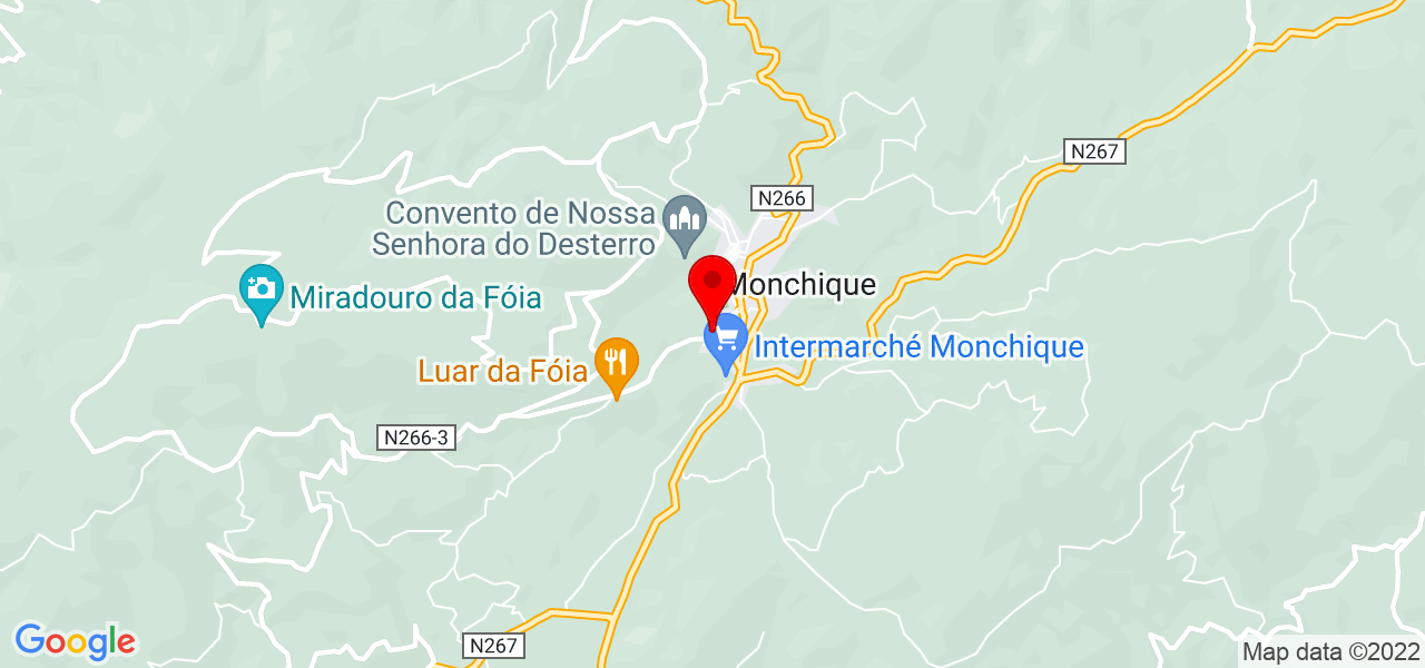 Cl&aacute;udia Ramos - Faro - Monchique - Mapa