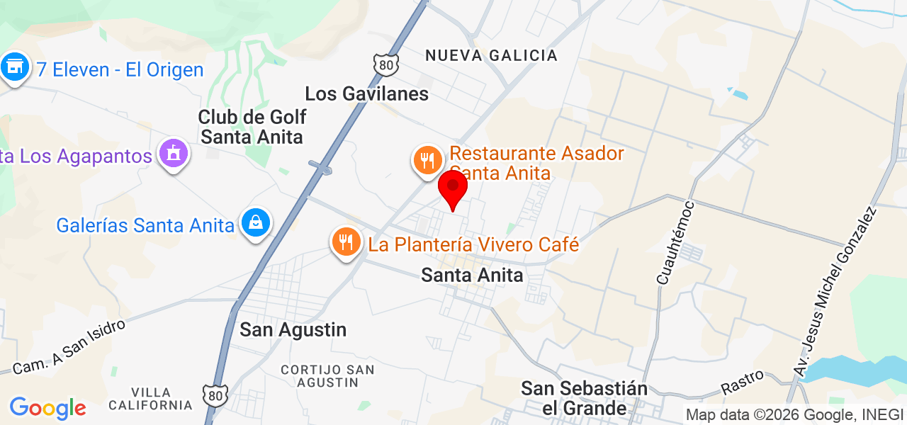 Manitas - Jalisco - San Pedro Tlaquepaque - Map